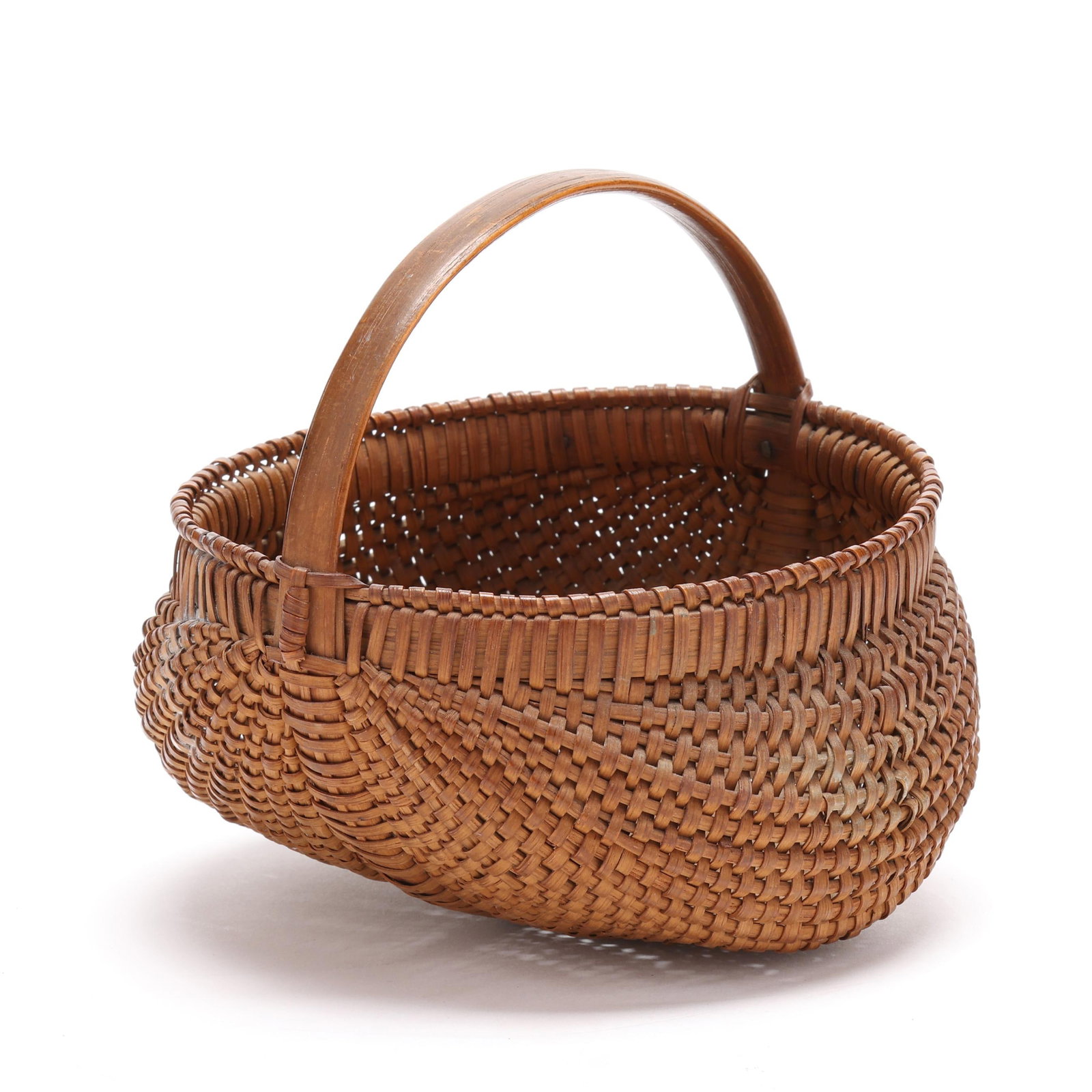 Mary Causby (Burke County, NC, 1873-1955), Miniature Splint Oak Rib-Type Basket (1 of 11)