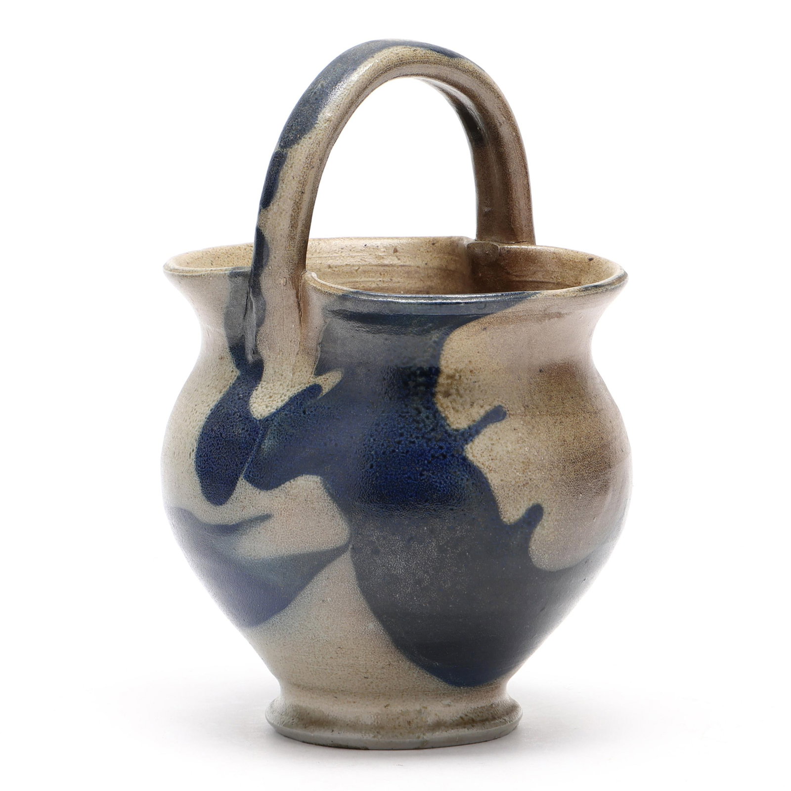 Attributed Floyd Hilton and C.B. Masten for Auman and Hybla Pottery, Handled Stoneware Pot (1 of 7)