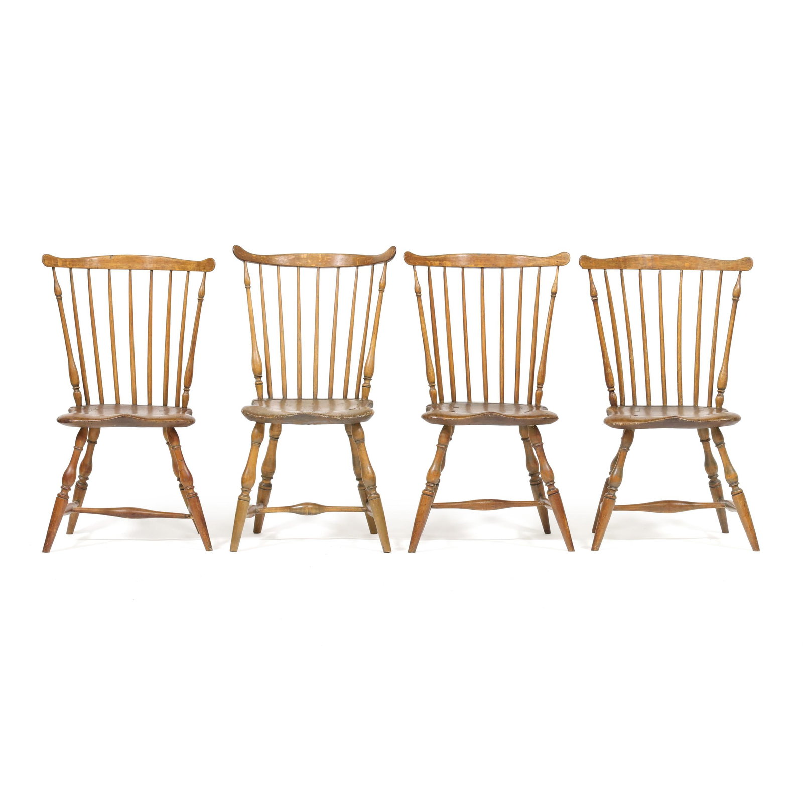 Set of Four New England Windsor Side Chairs (1 of 13)