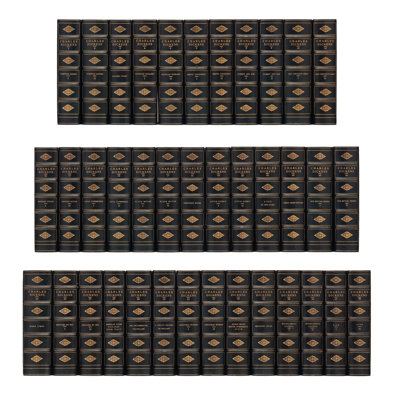 The Gadshill Edition of The Works of Charles Dickens , (38) Volumes Finely Bound (1 of 7)