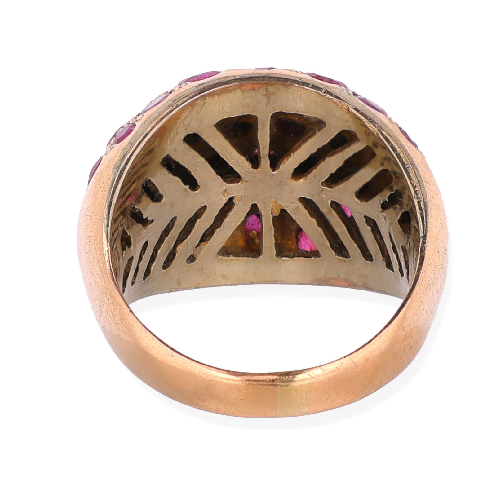 Gold and Ruby Bangle Bracelet and Ring - 6