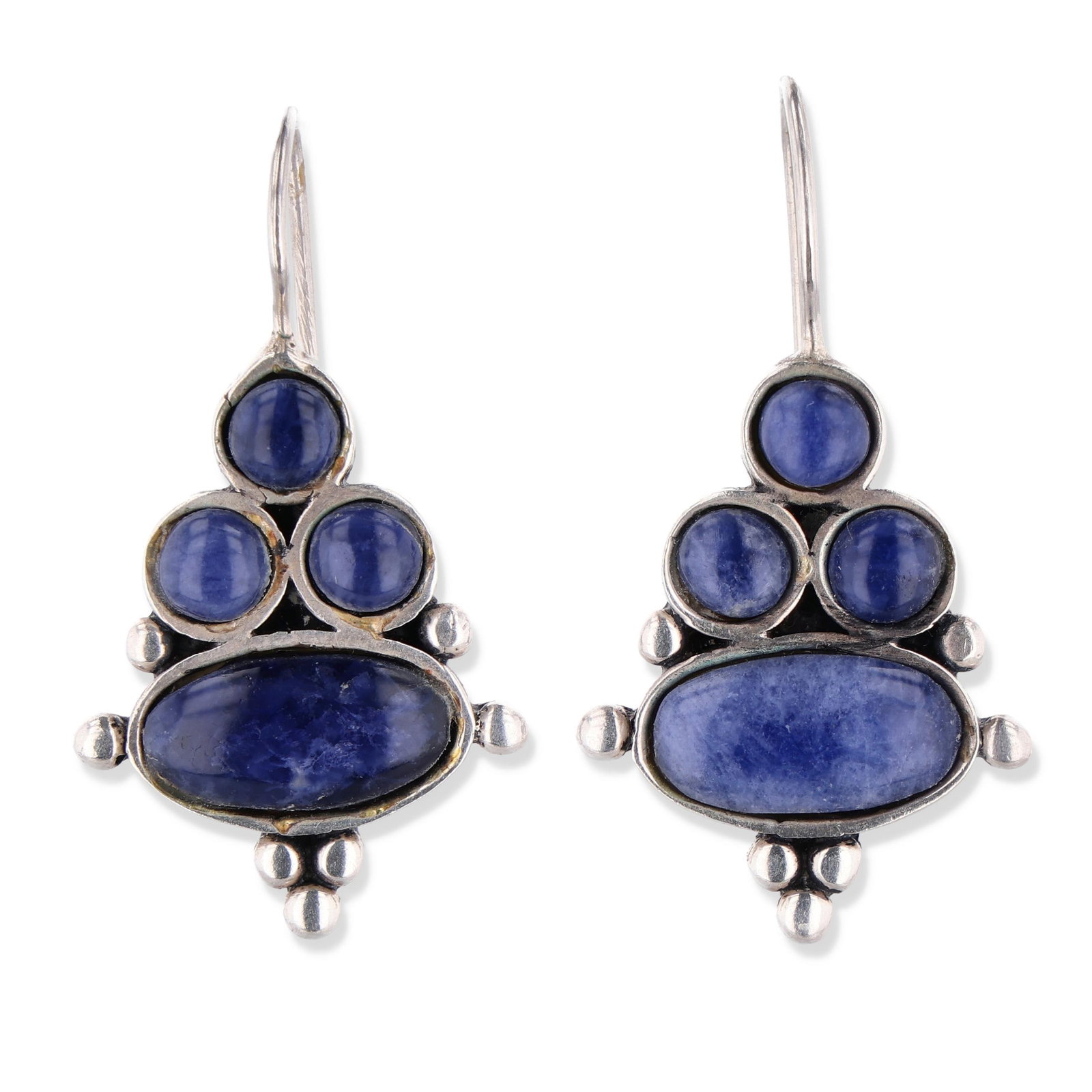 Silver and Sodalite Earrings (1 of 2)