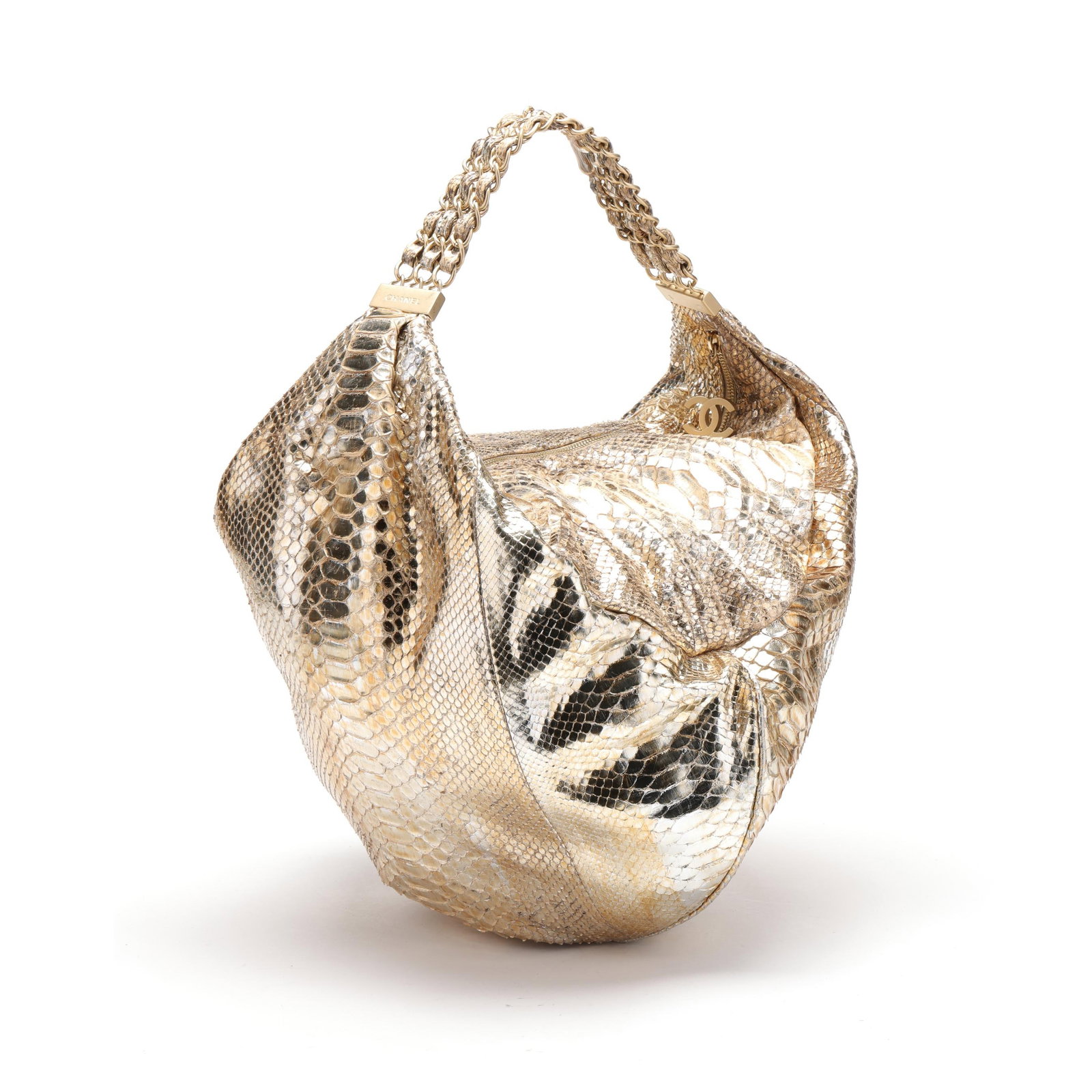 Metallic Python Hobo Bag, Chanel - 3