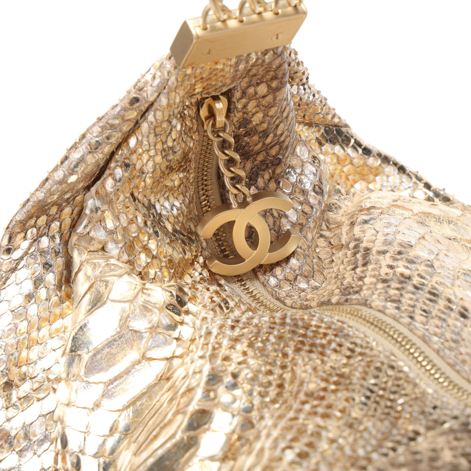 Metallic Python Hobo Bag, Chanel - 4