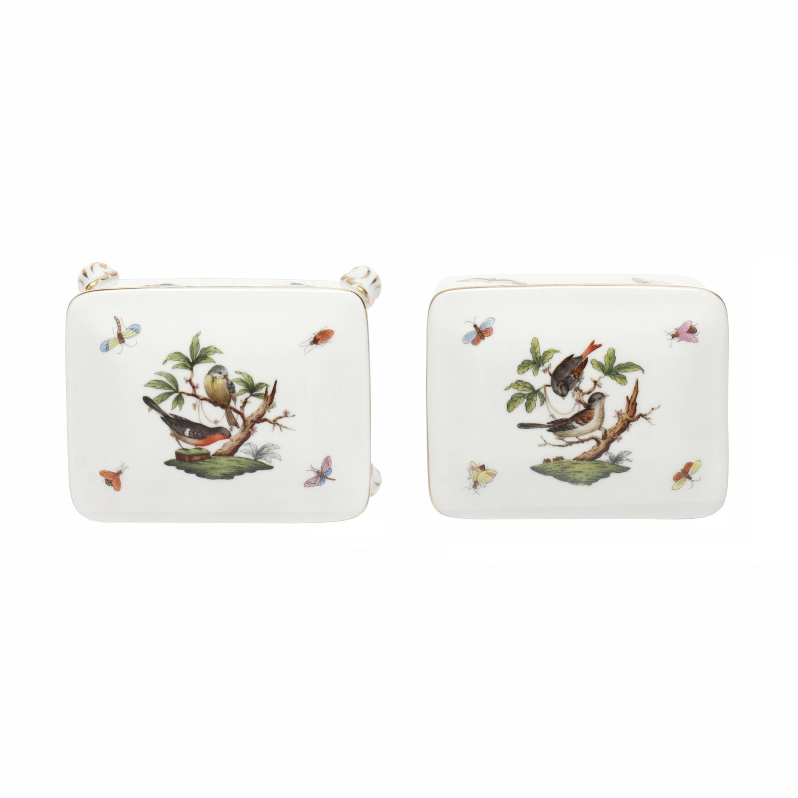 Two Herend Rothschild Bird Lidded Boxes (1 of 12)