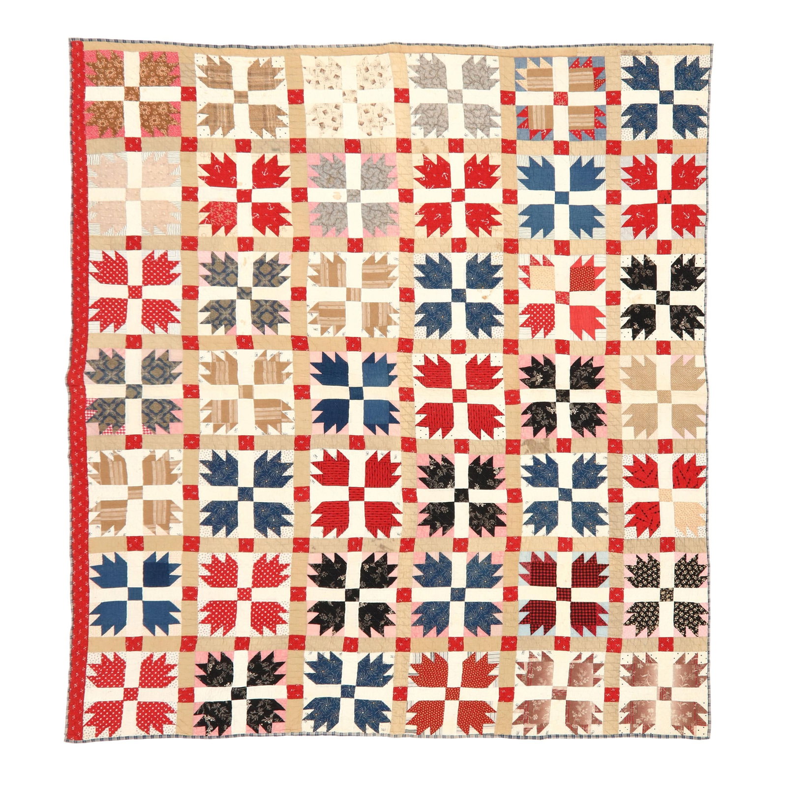 Two Antique Handmade Patchwork Quilts - 2