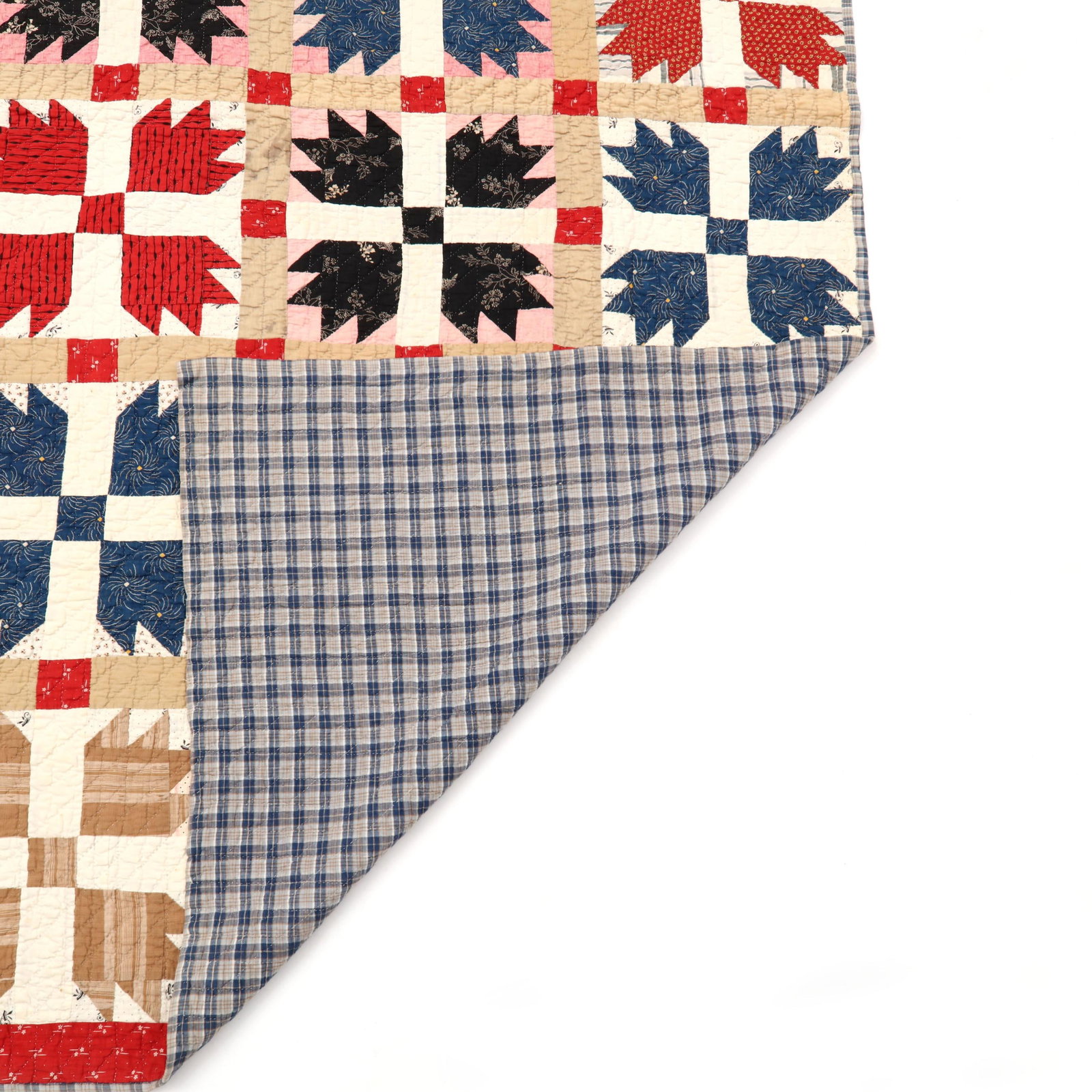 Two Antique Handmade Patchwork Quilts - 7