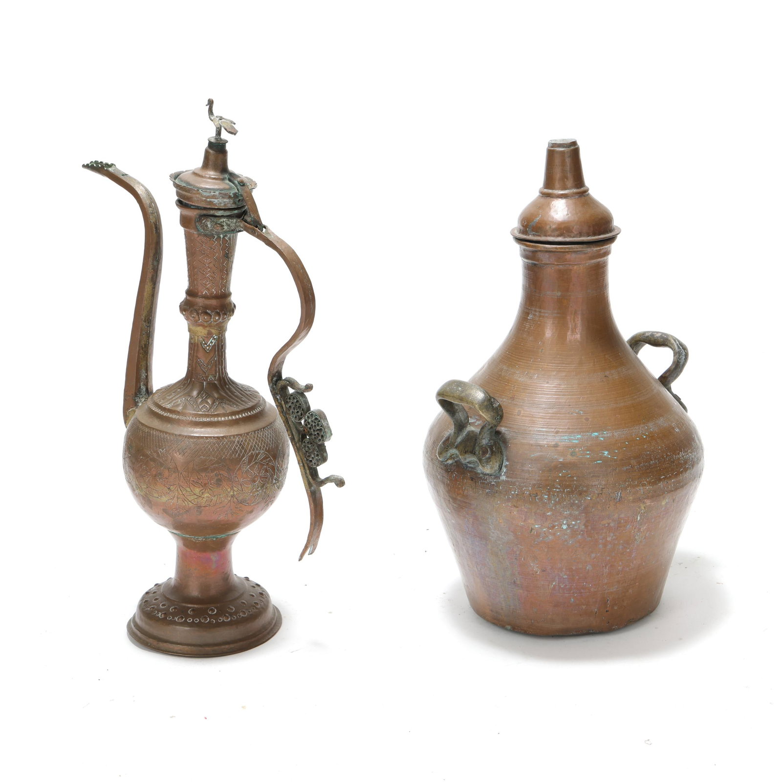 Three Large Middle Eastern Copper Vessels - 10