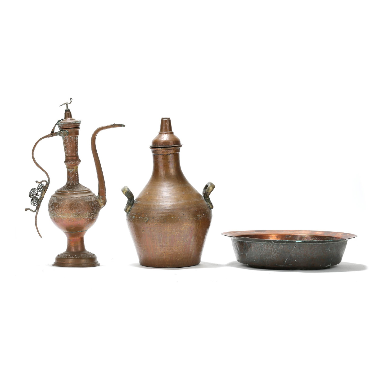Three Large Middle Eastern Copper Vessels (1 of 13)