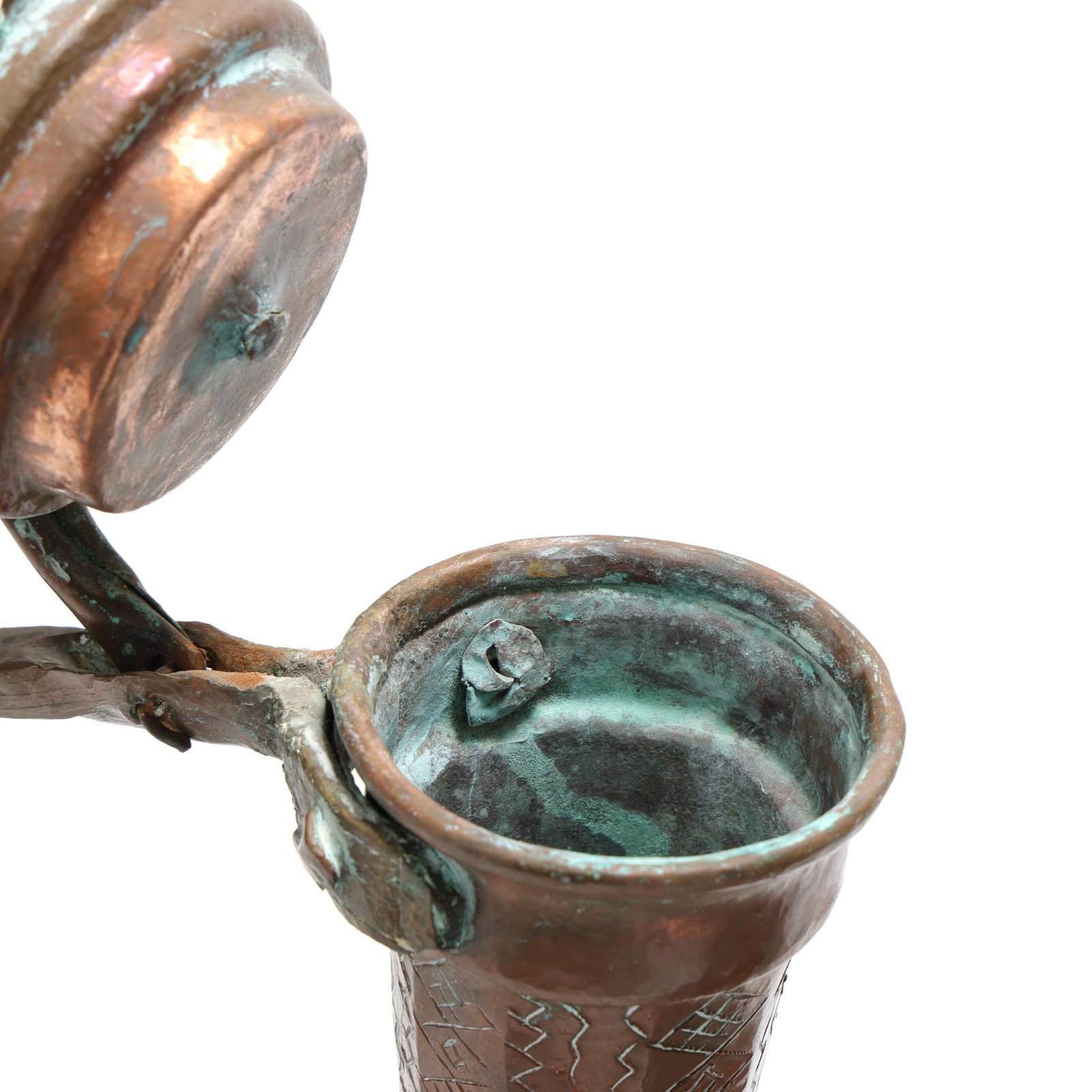 Three Large Middle Eastern Copper Vessels - 5