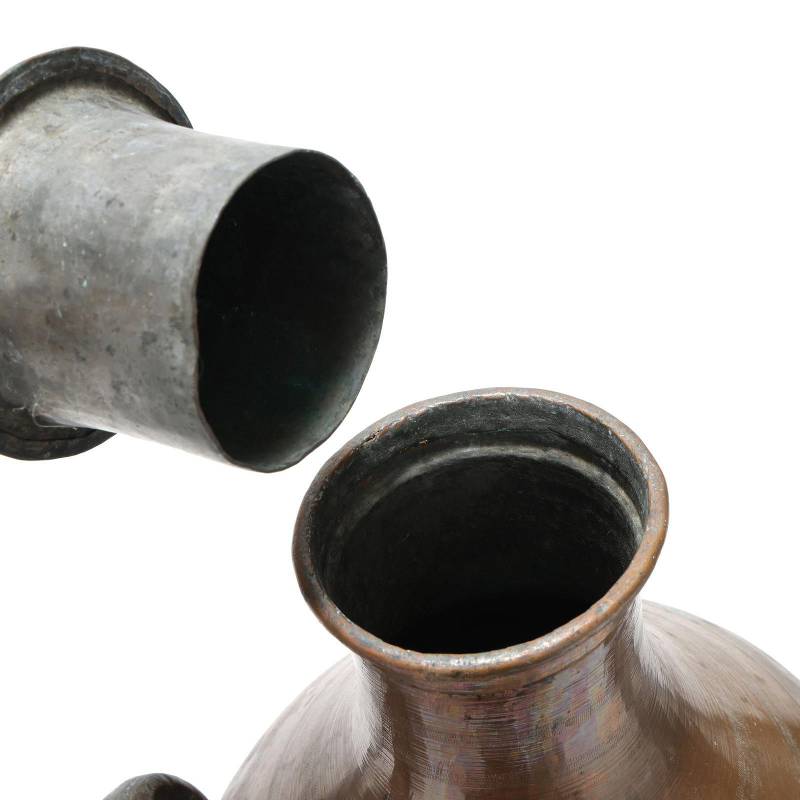 Three Large Middle Eastern Copper Vessels - 7