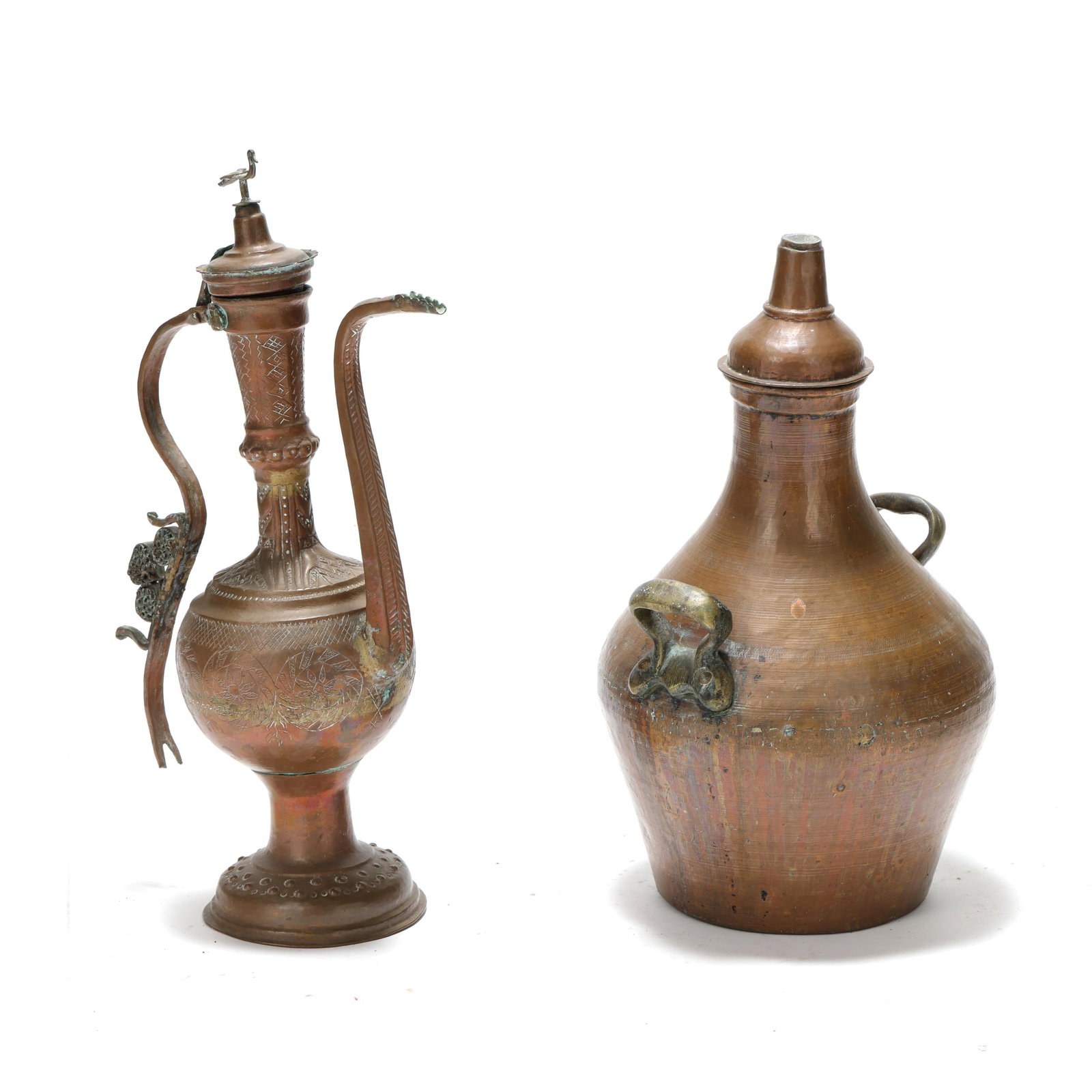 Three Large Middle Eastern Copper Vessels - 8