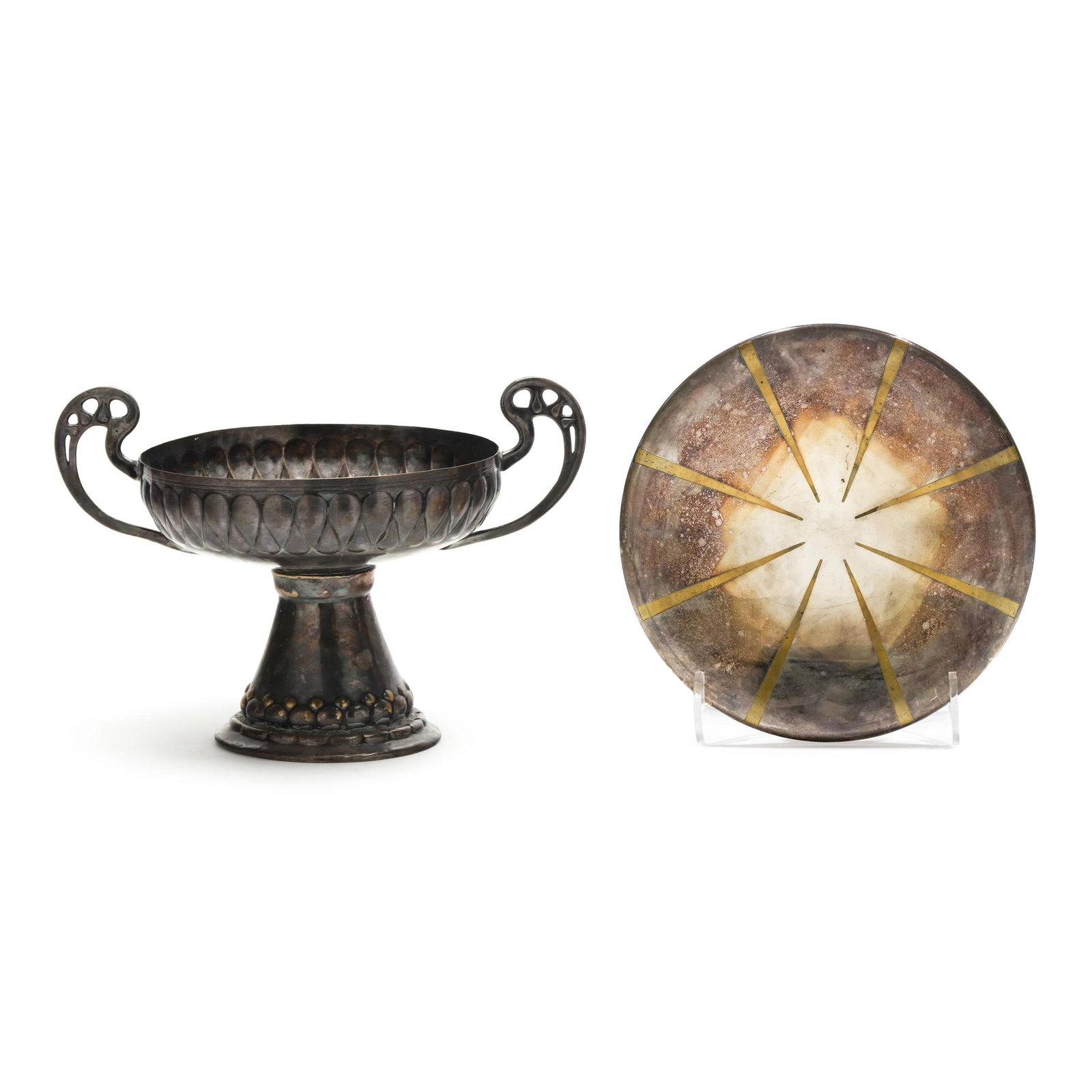 Two Silver-Plated and Mixed Metal Centerpieces (1 of 9)