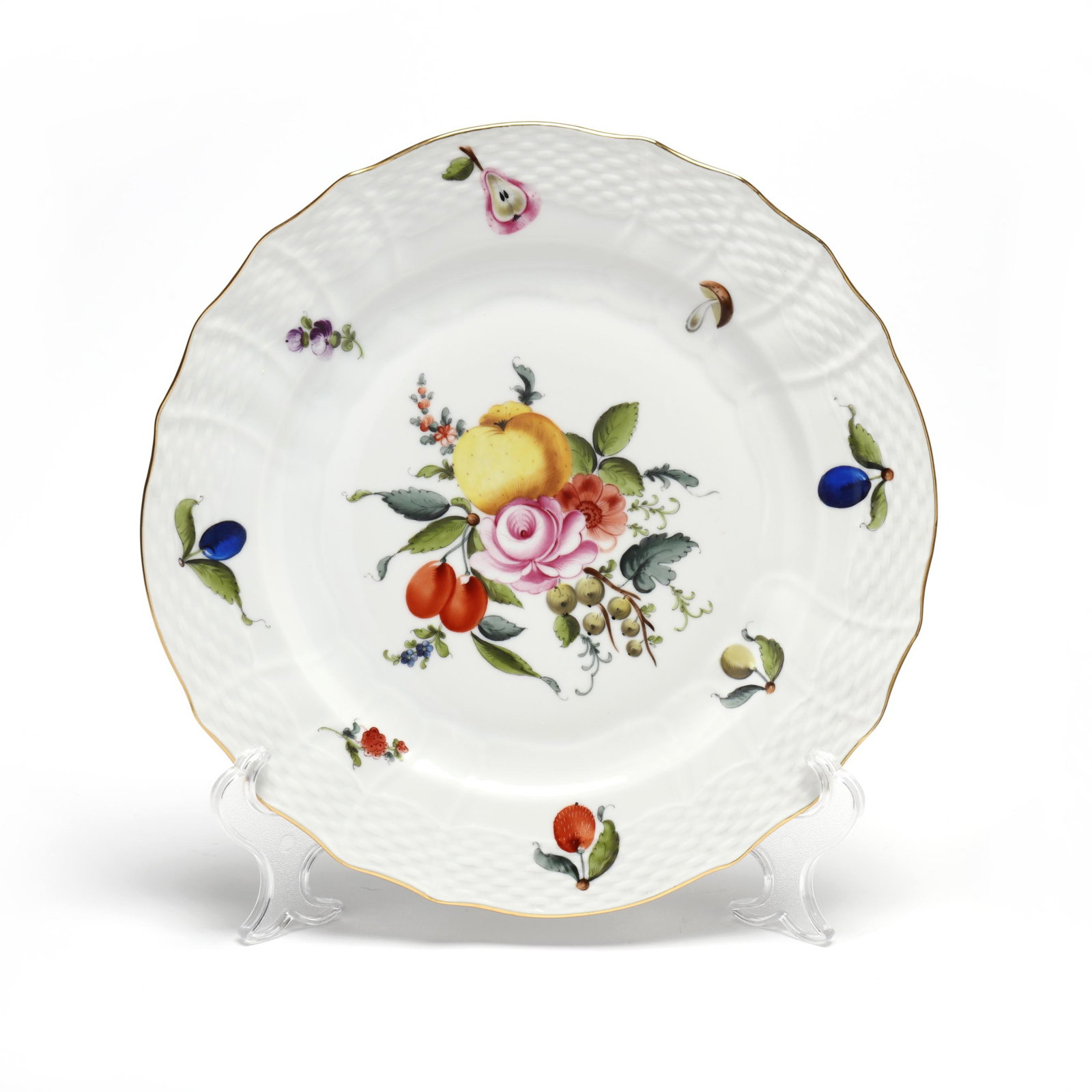 Herend, (13) Fruits and Flowers Charger Plates (1 of 4)