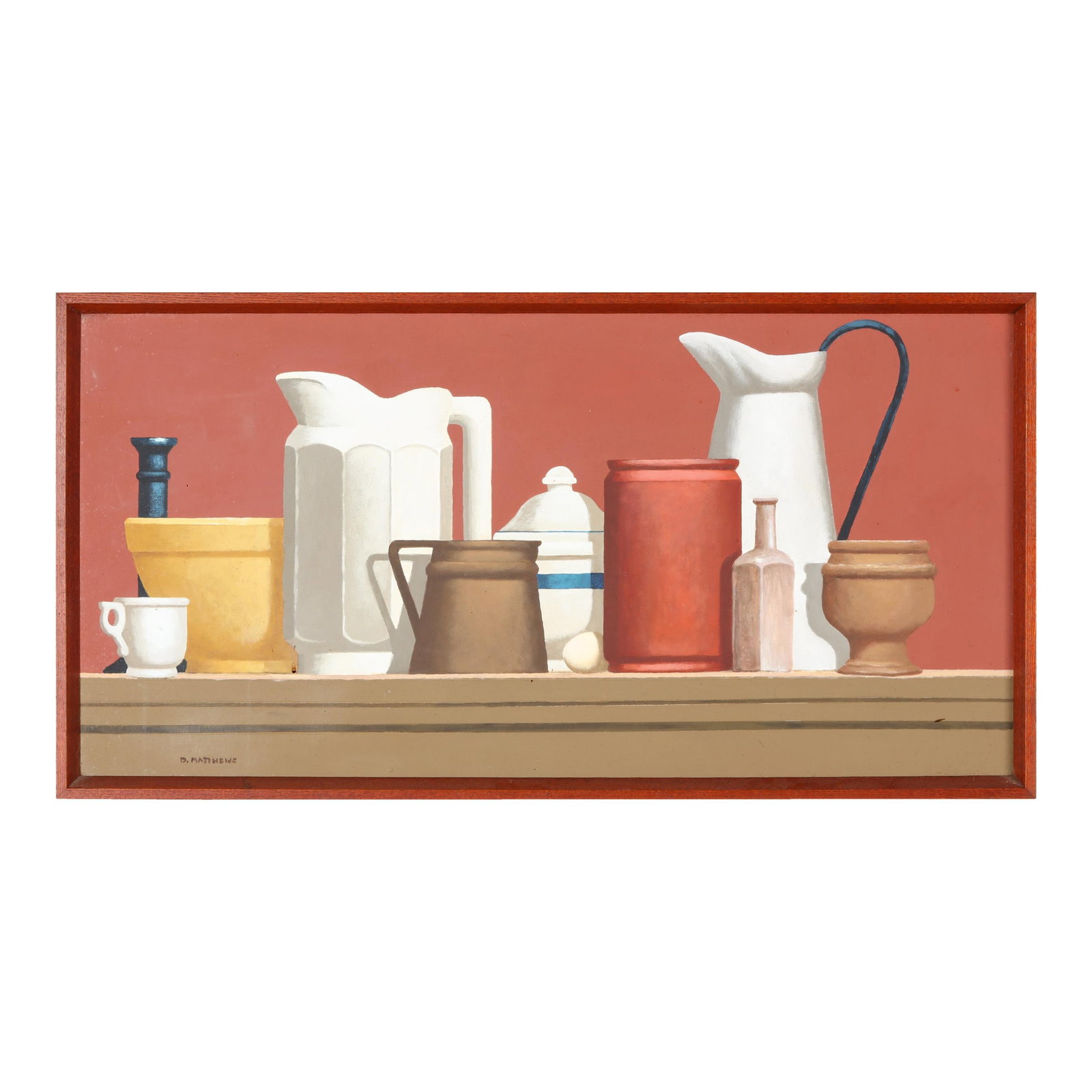 Dave Matthews (American), Still Life with Vessels, an Egg, and a Candlestick (1 of 6)