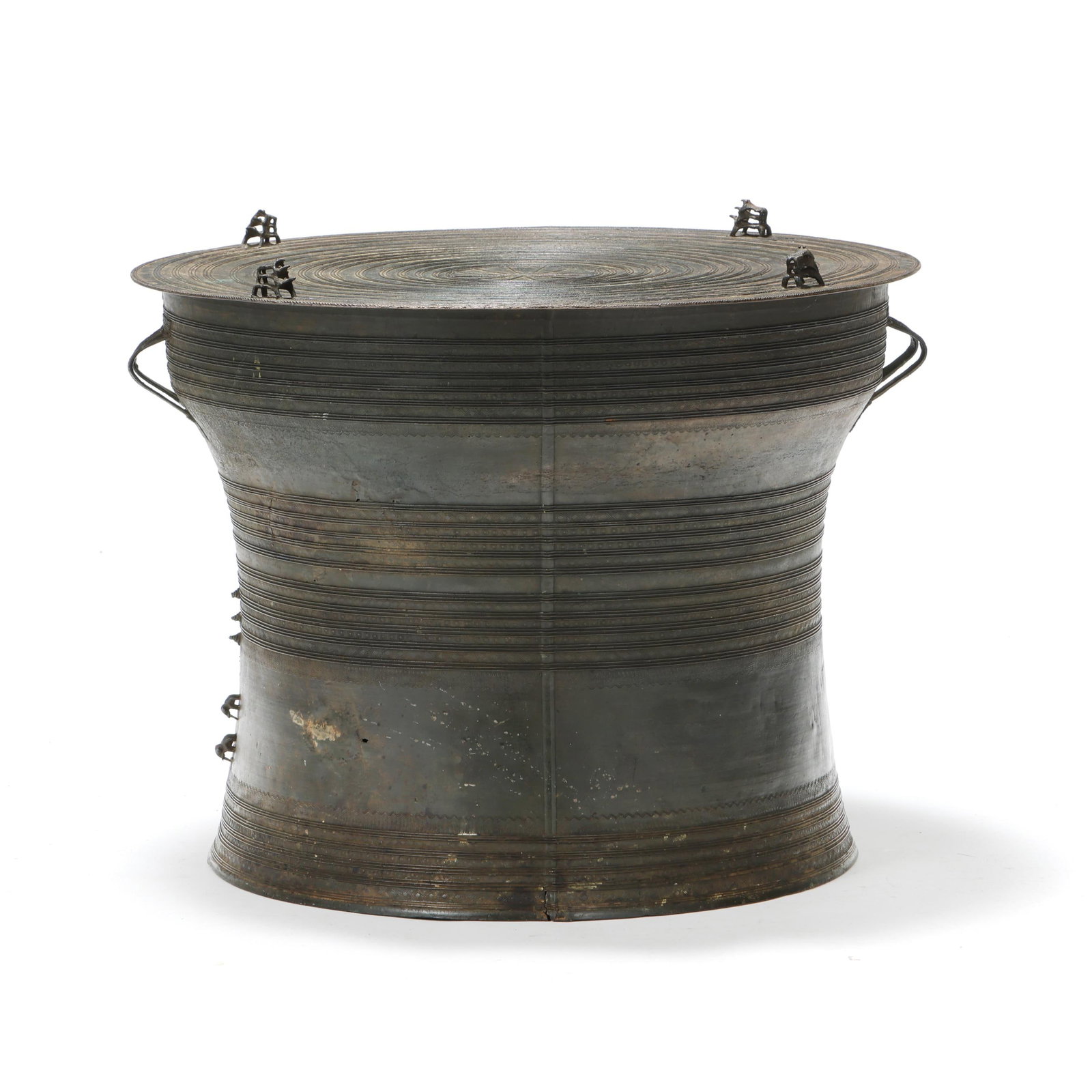 A Burmese Bronze Karen Frog or Rain Drum (1 of 8)