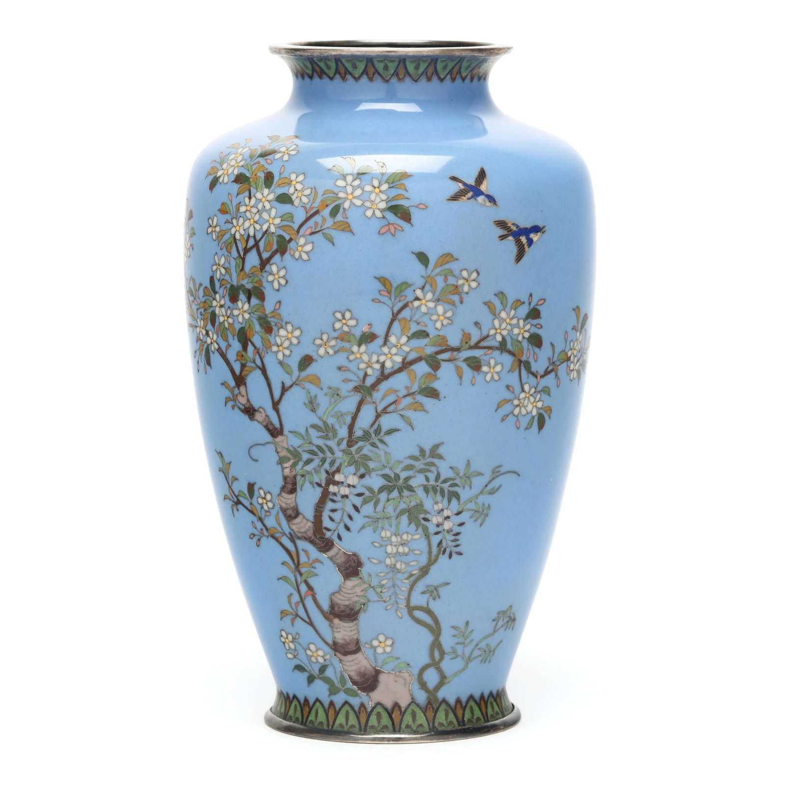 A Japanese Cloisonné Enamel Vase, Attributed to the Workshop of Hayashi Kodenji (1831–1915) (1 of 9)