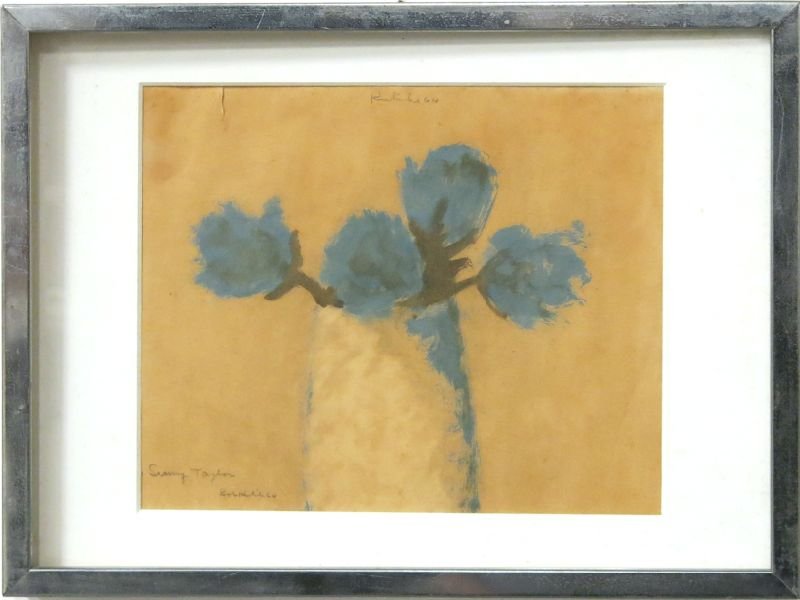 Robert Moore Kulicke (American, 1924-2007): Robert Moore Kulicke (American, 1924-2007)"For Sunny Taylor" watercolor on wove paper, pencil signed and dated 1964, framed and matted.DOA 11 x 14.5 in.