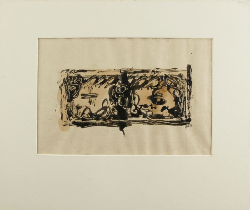 Robert Moore Kulicke (American, 1924-2007): Robert Moore Kulicke (American, 1924-2007)"Don't Spend This Dollar Sunny", mixed media on spiral bound paper, pencil signed, titled and dated 1964, with frame.SS 9 x 12 in.