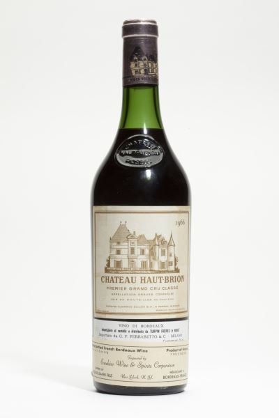 Chateau Haut Brion: Chateau Haut Brion "On the austere side, but balanced and harmonious, finishing with surprising length. Sweet caramel and berry overtones ring on the finish."(92pts WS) 1966 1 bottle Graves 3.5cm, lbs