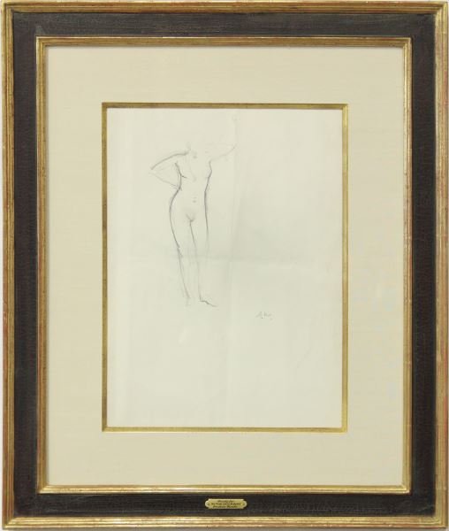 Andrew Wyeth (1917-2009), Study for "In the...": Andrew Wyeth (1917-2009), Study for "In the...""...Doorway," pencil on paper, initialed, matted and framed under glass with gallery plaque.SS 15.75 x 11.75 in.; DOA 26 x 22 in.This was the first study