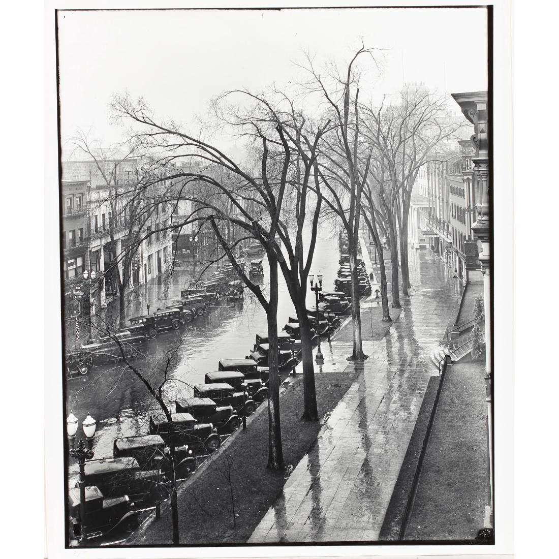 Walker Evans (1903-1975), Main Street, Saratoga: large format, gelatin silver print, 1931, printed late 1970s, numbered 21/75 at lower right margin and with "Walker Evans Estate" blindstamp at lower right. 22.75 x 18 1/8 in.; Sheet 23.75 x 20 in. Th