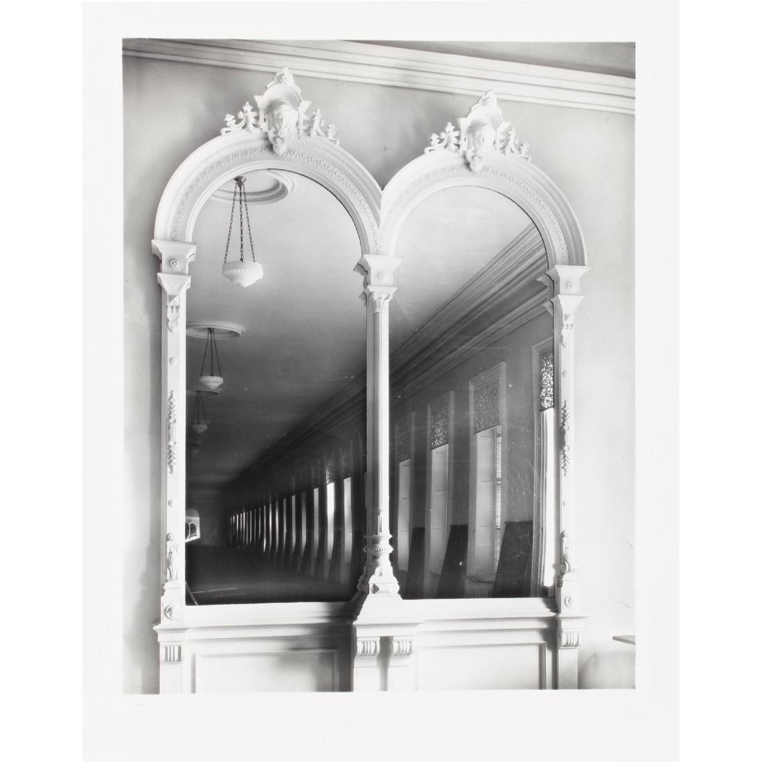 Walker Evans (1903-1975), Mirror in Hotel Lobby,: large format, gelatin silver print, circa 1930-1933, printed late 1970s, numbered 1/75 at lower right margin and with Walker Evans Estate blindstamp at lower right. 20 x 15.5 in.; Sheet 23 7/8 x 20 in