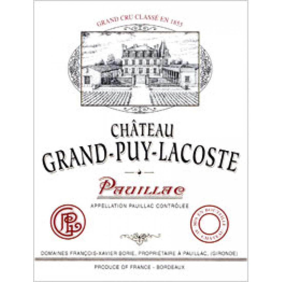 Chateau Grand Puy Lacoste - Vintage 1988: Vintage 1988, Chateau Grand Puy Lacoste, Pauillac, 6bn, 3vts, 3ts, owc (12 750 ml) Additional high-resolution photos are available at LelandLittle.com