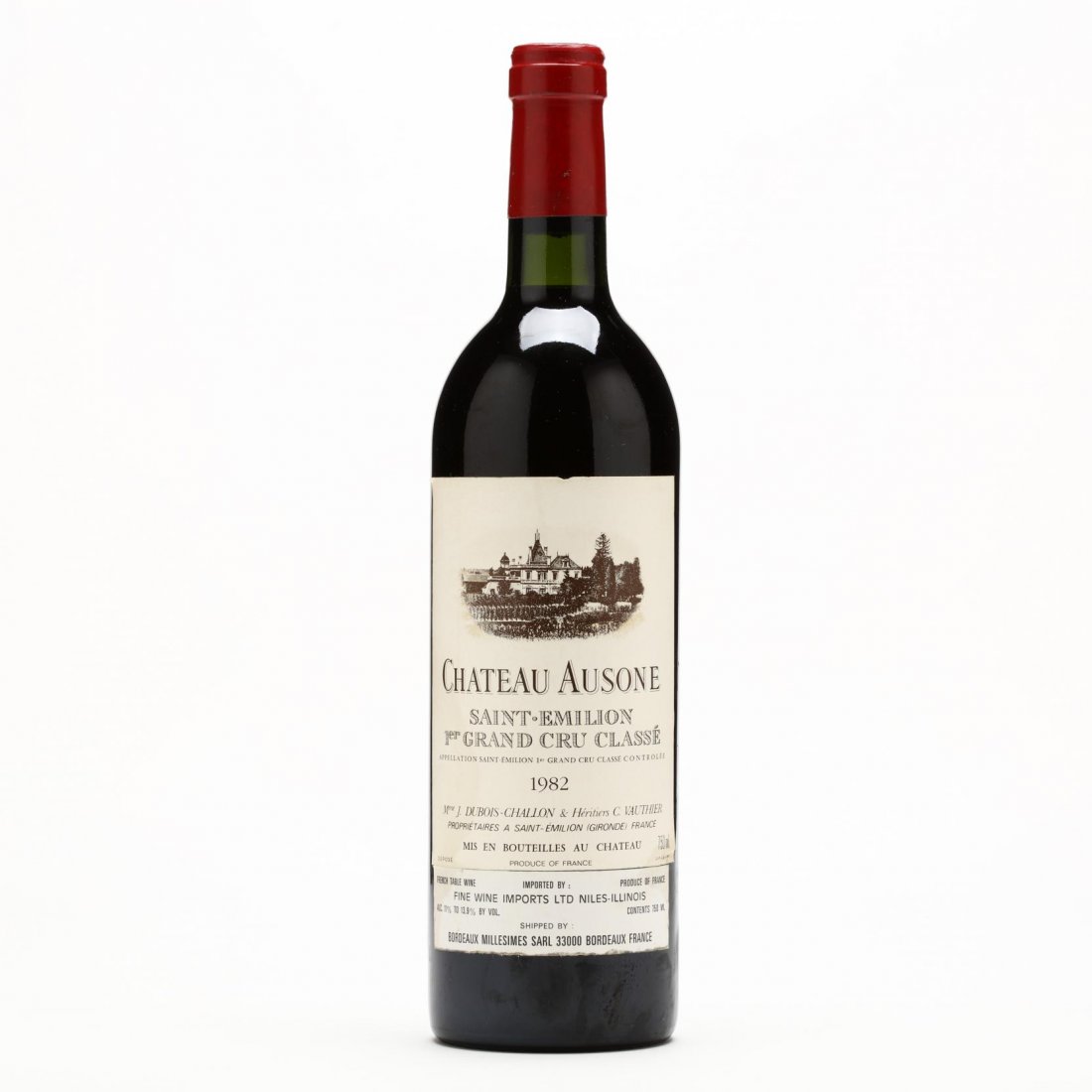 Chateau Ausone - Vintage 1982: "A real beauty. Dark ruby color, with a garnet hue. Very fresh fruit with floral, berry and perfume character. Full-bodied, with superfine tannins and long, sweet fruit."(93pts WS) Vintage 1982, Chate