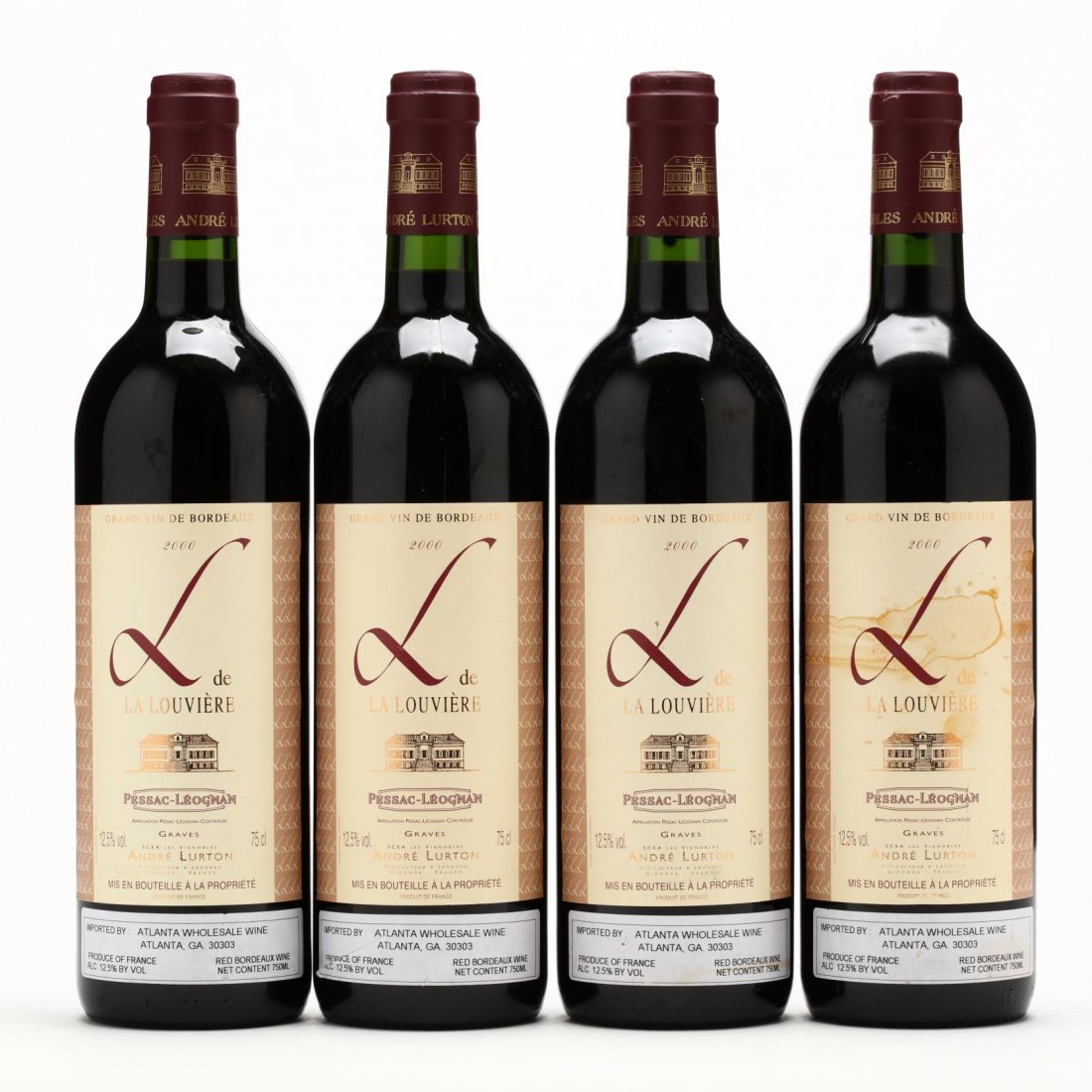 Chateau La Louviere - Vintage 2000: "Vivid aromas of blackberries and minerals, with a hint of flowers. Full-bodied, with a solid core of fine tannins and ripe fruit. Medium finish. This is the best La LouviÃ¨re in years."(91pts WS) V