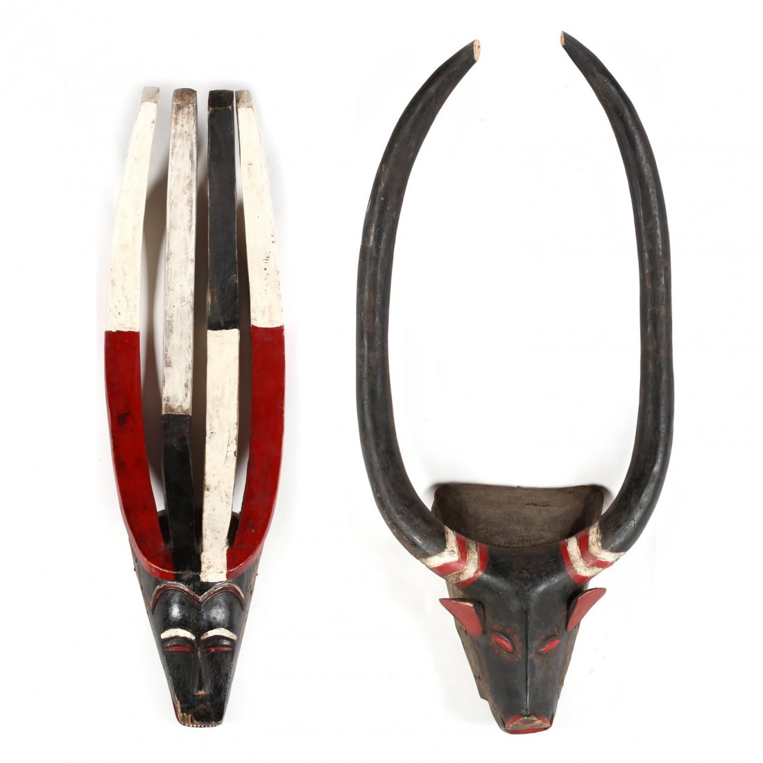 Ivory Coast, Two Baule Guro Animal Masks (1 of 7)
