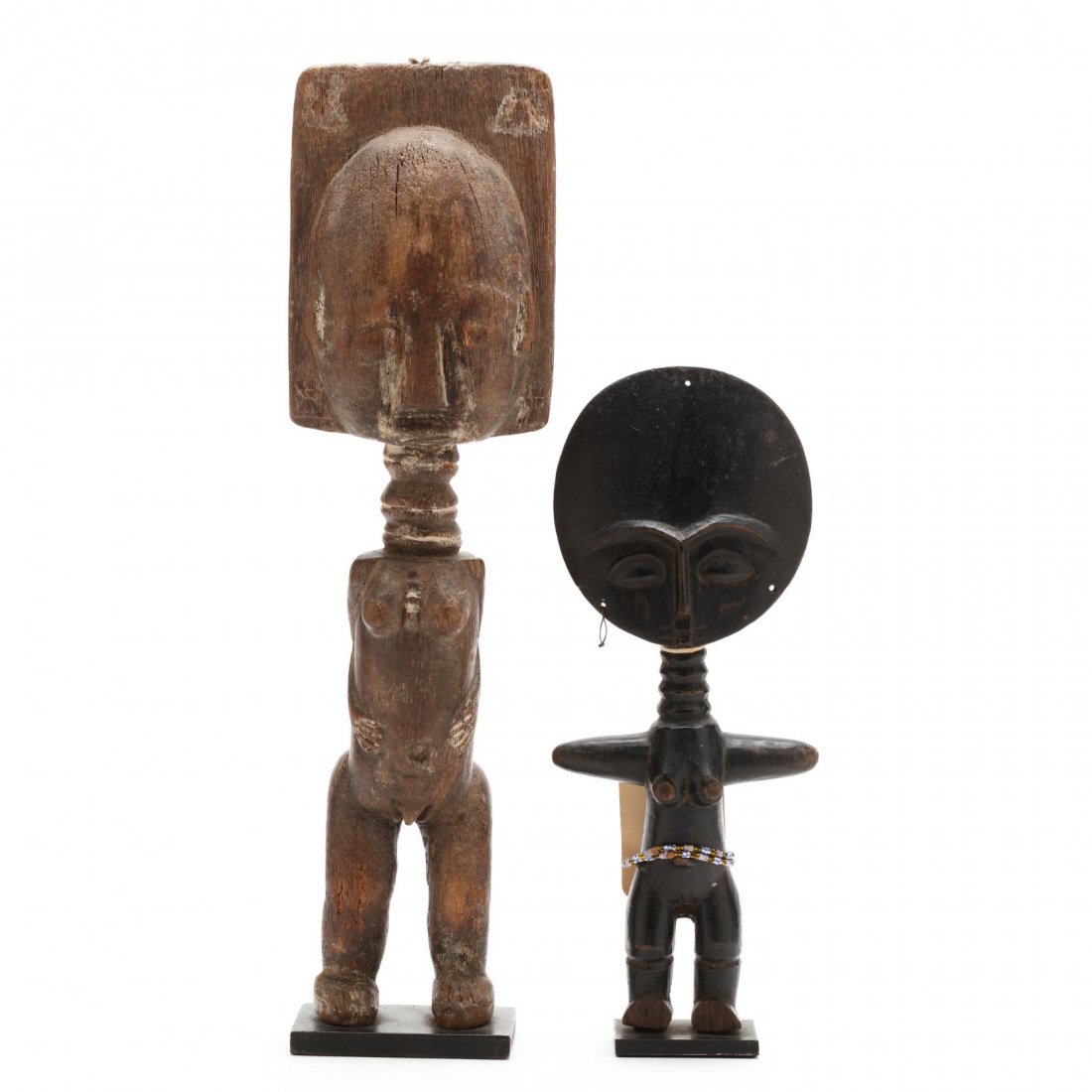 Ghana, Two Ashanti Aku-Ba Fertility Dolls (1 of 3)