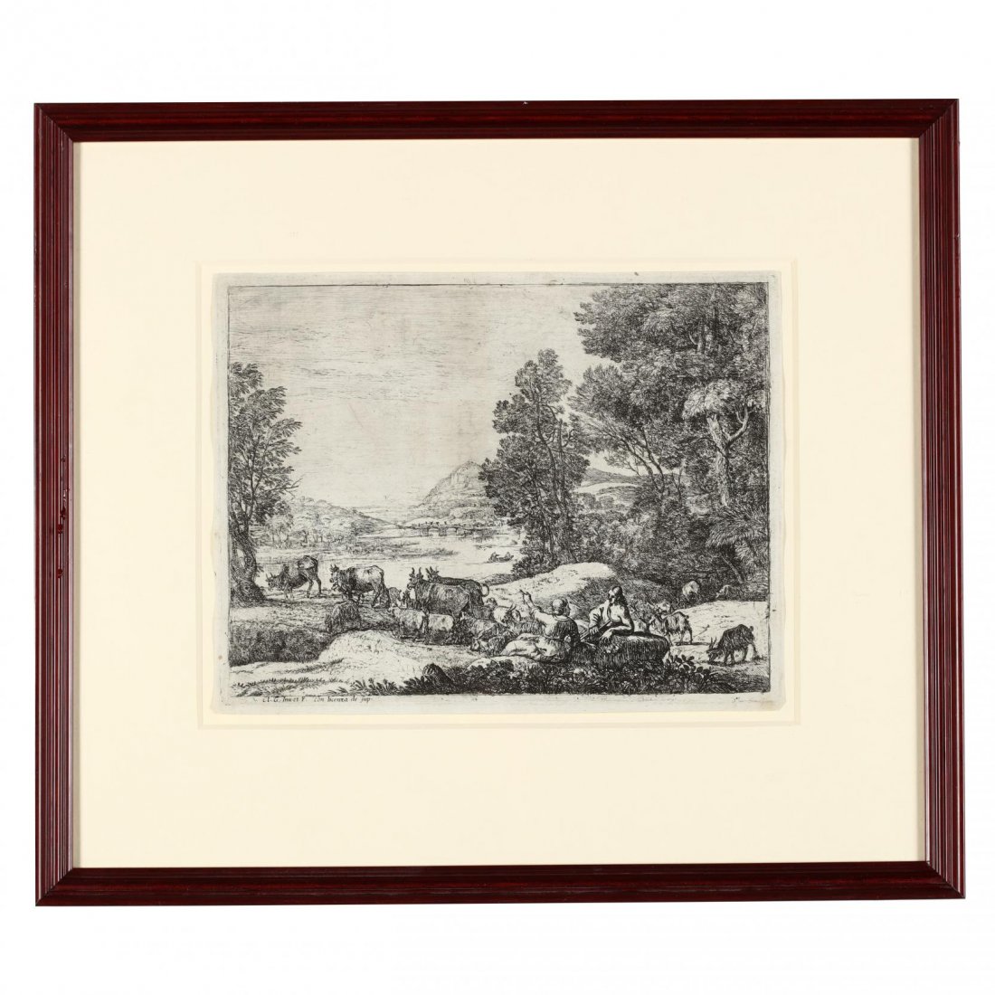 Claude Lorrain (French, 1600-1682),  Berger et Bergère (1 of 3)