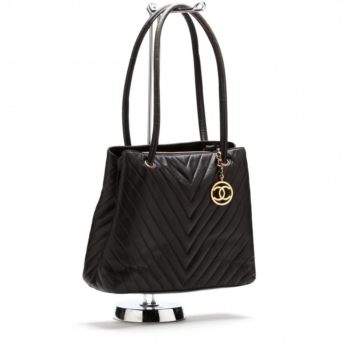 Vintage Lambskin Chevron Handbag, Chanel (1 of 6)