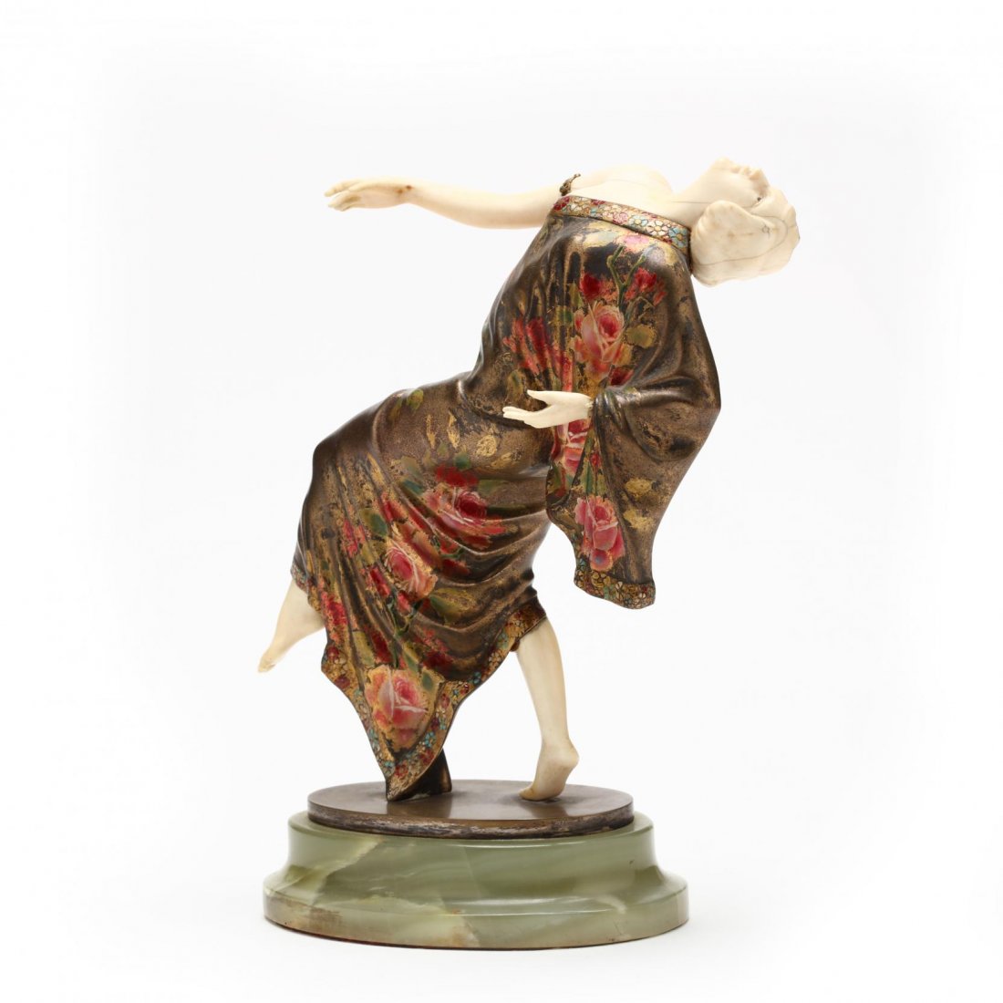A Theodore Ullmann Cold-Painted Bronze & Ivory Dancer (1 of 7)