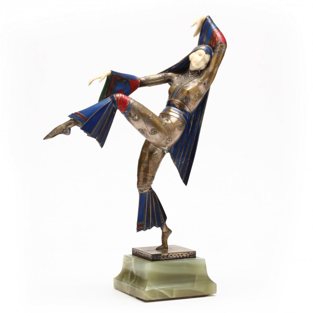 A Gerdago Cold-Painted Bronze & Ivory Dancer (1 of 5)