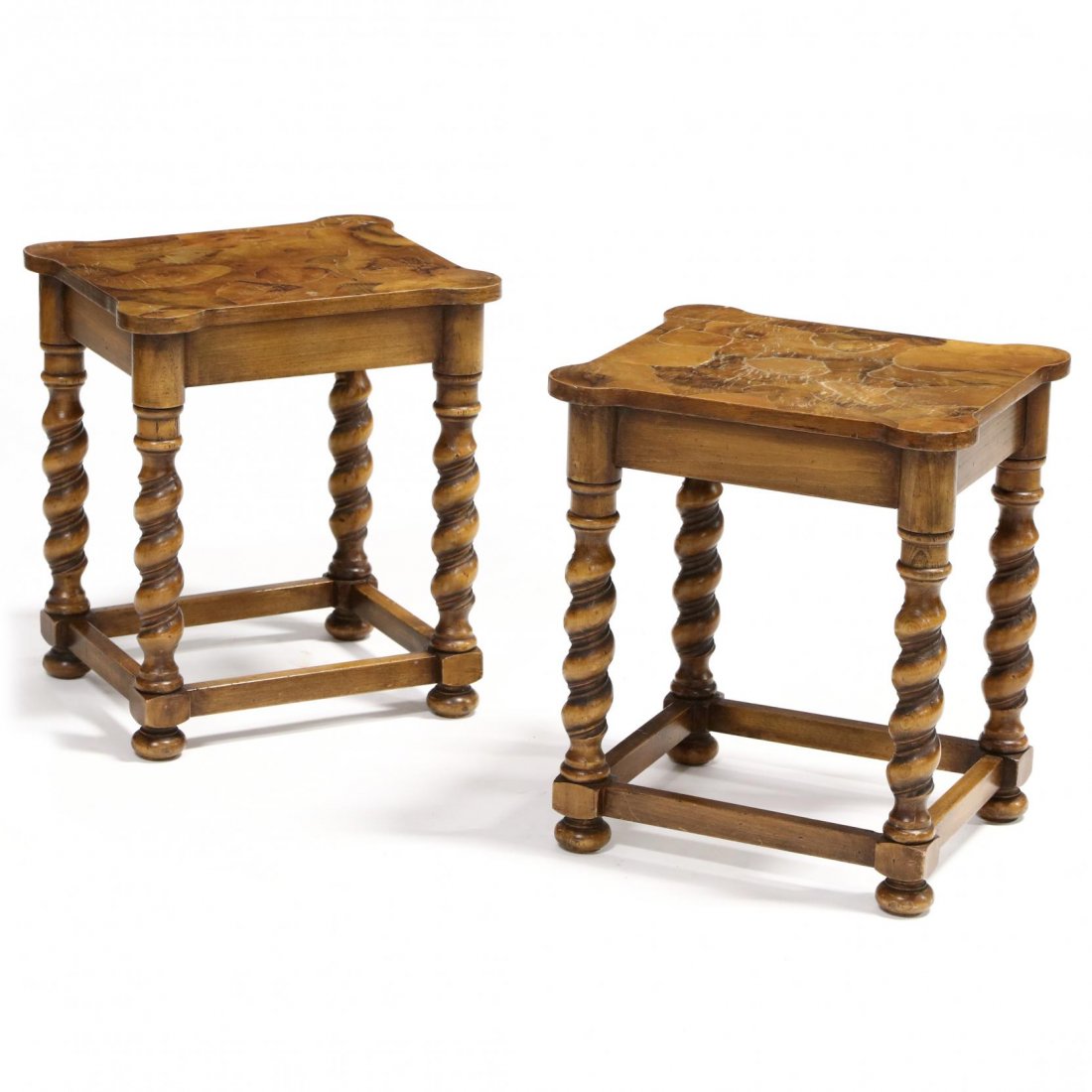 Pair of Italianate Barley Twist Side Tables (1 of 3)