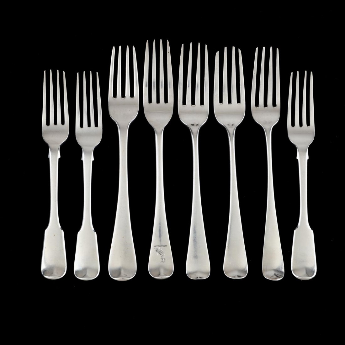 Eight Georgian Silver Forks (1 of 3)