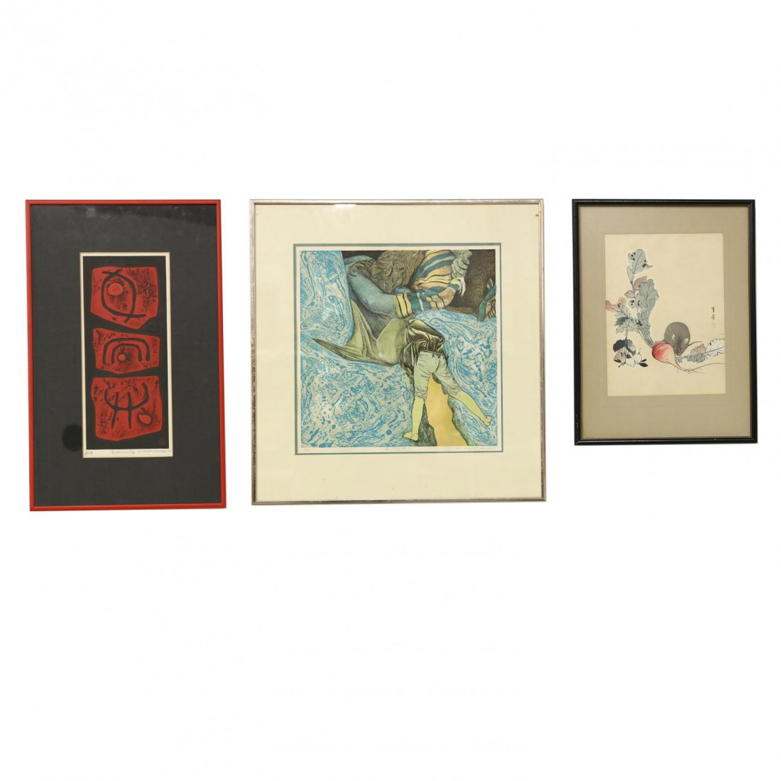 Group of Three Japanese Woodblock Prints (1 of 7)