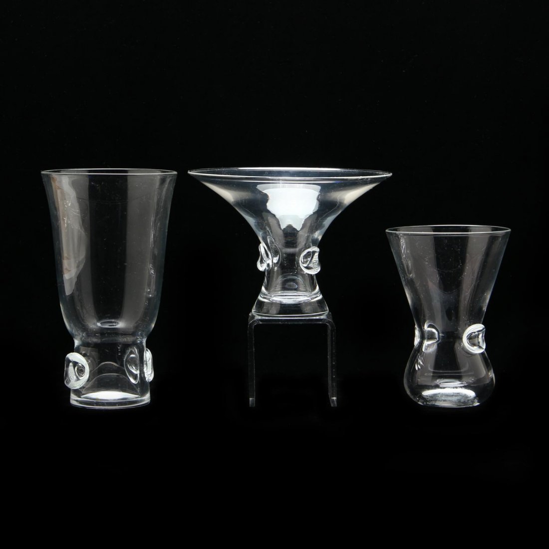 Steuben, Three Crystal Vases (1 of 8)