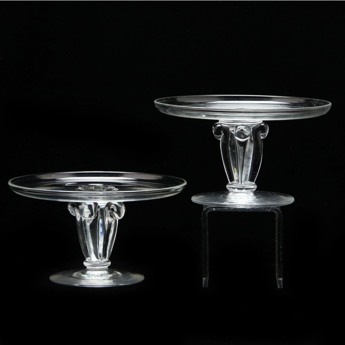 Steuben, Pair of Pedestal Compotes (1 of 3)