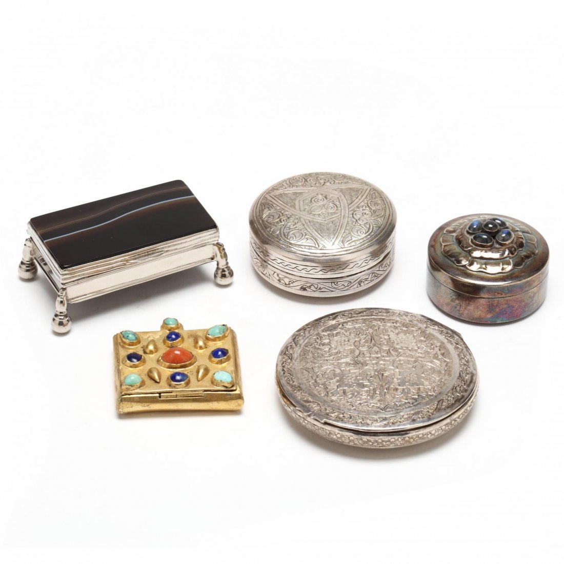 Five 20th Century Silver Boxes (1 of 3)