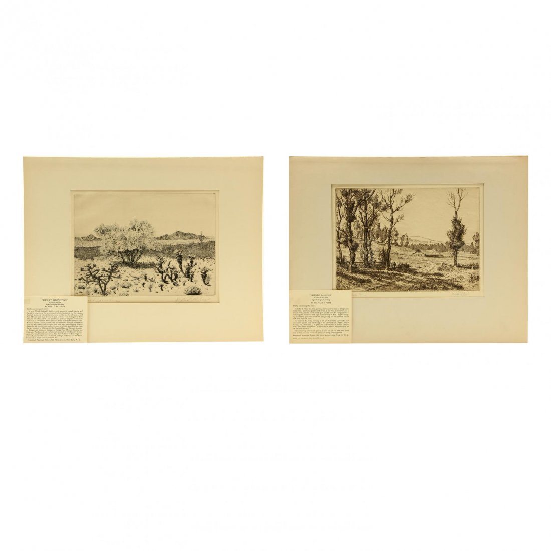 Two Landscape Etchings by Members of Associated (1 of 10)