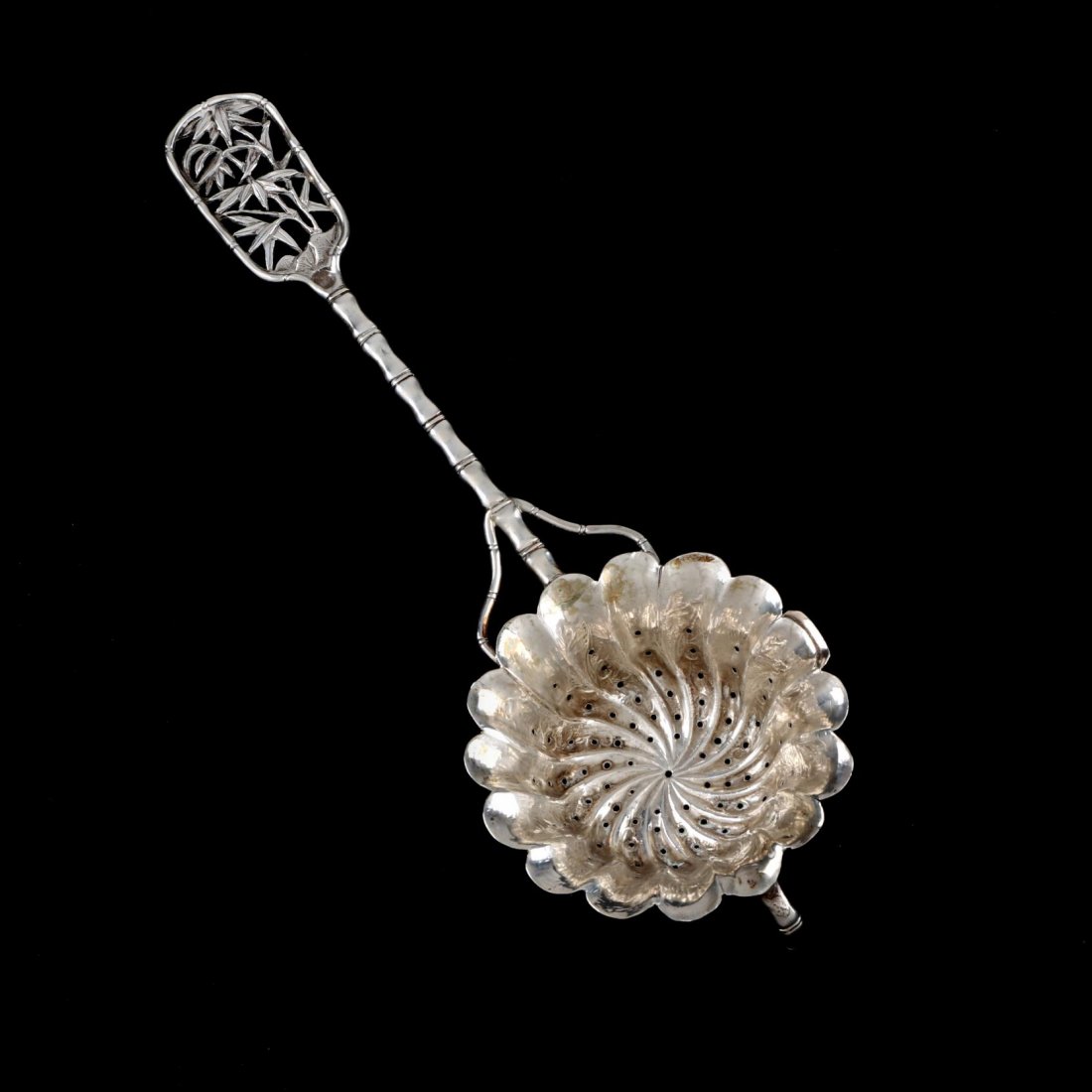 Chinese Silver Tea Strainer (1 of 2)