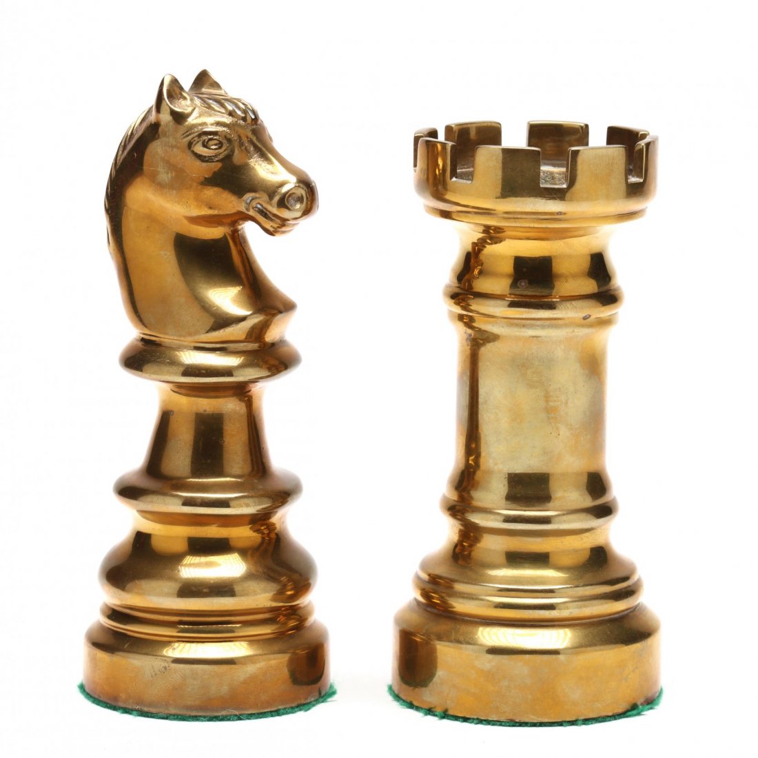 Sarreid, Two Brass Chess Pieces (1 of 3)