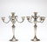 Pair of Sterling Silver Five-Light Candelabra by Crown
