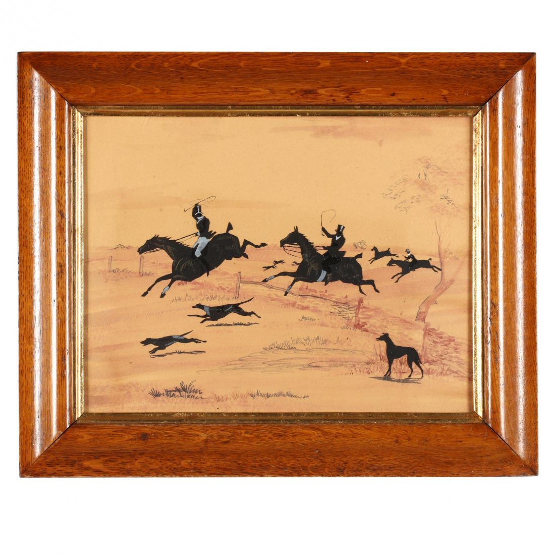 An English Silhouette Picture of a Hunting Party (1 of 2)