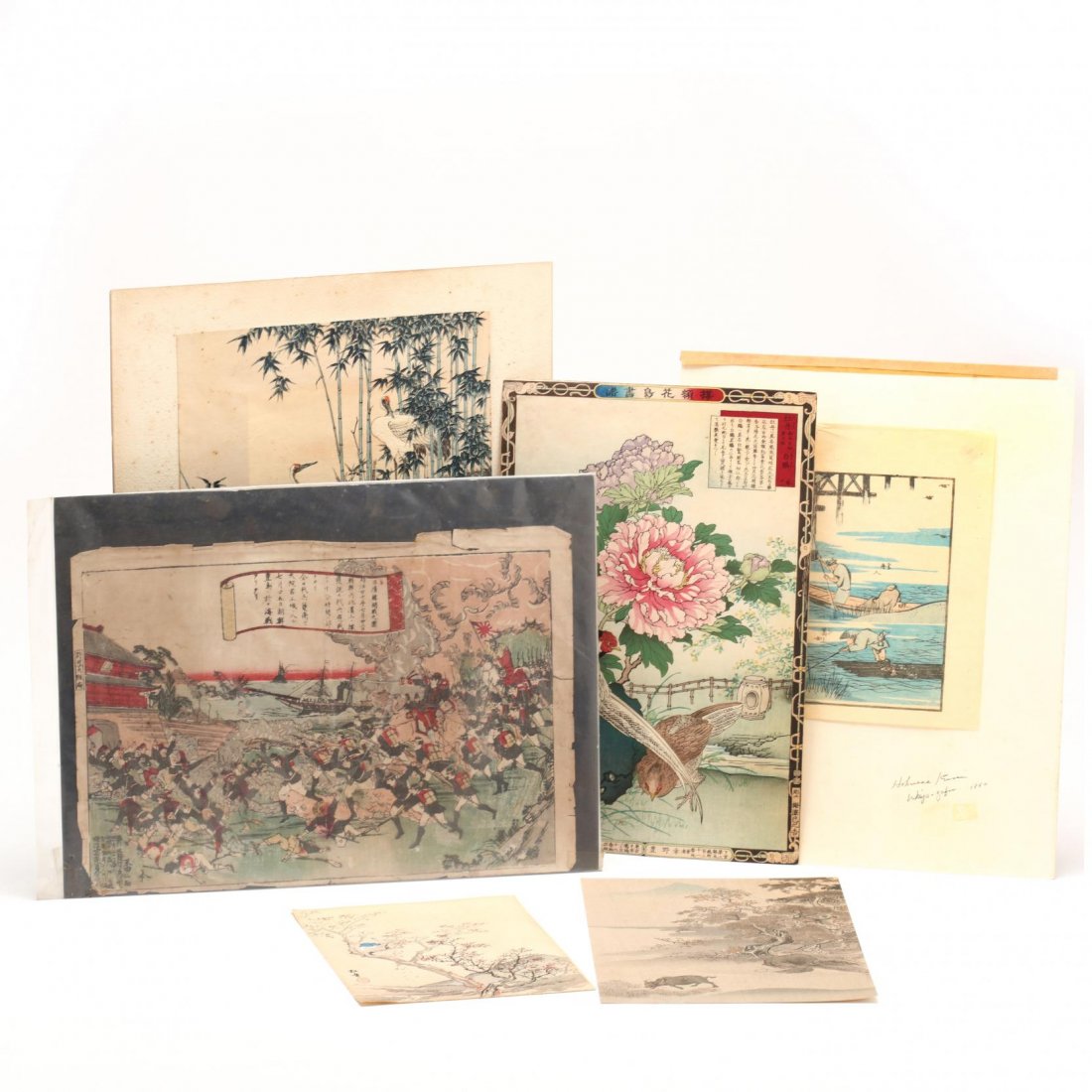 Group of Japanese Woodblock Prints (1 of 6)