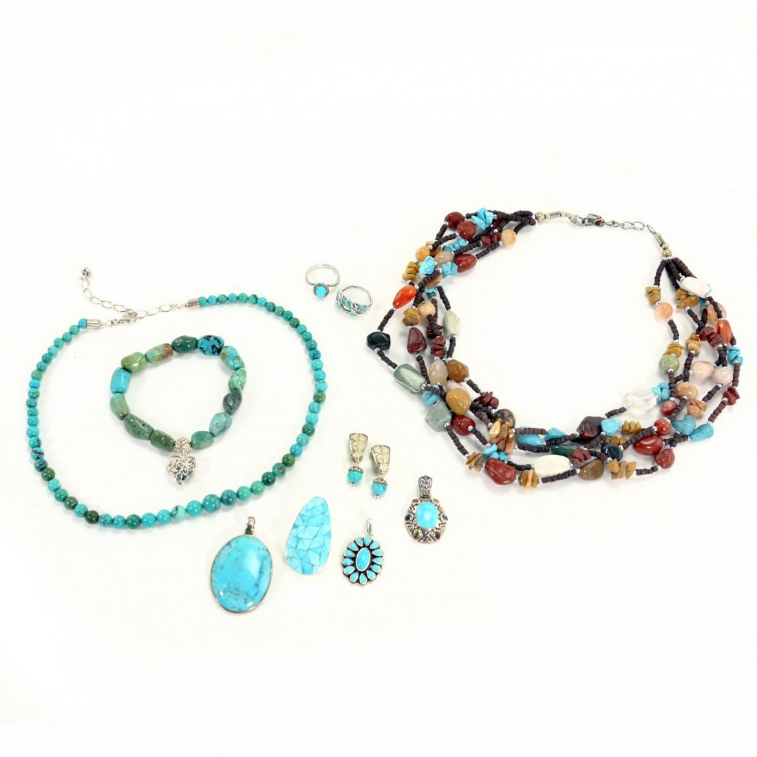 A Jewelry Group Featuring Polished Turquoise (1 of 4)