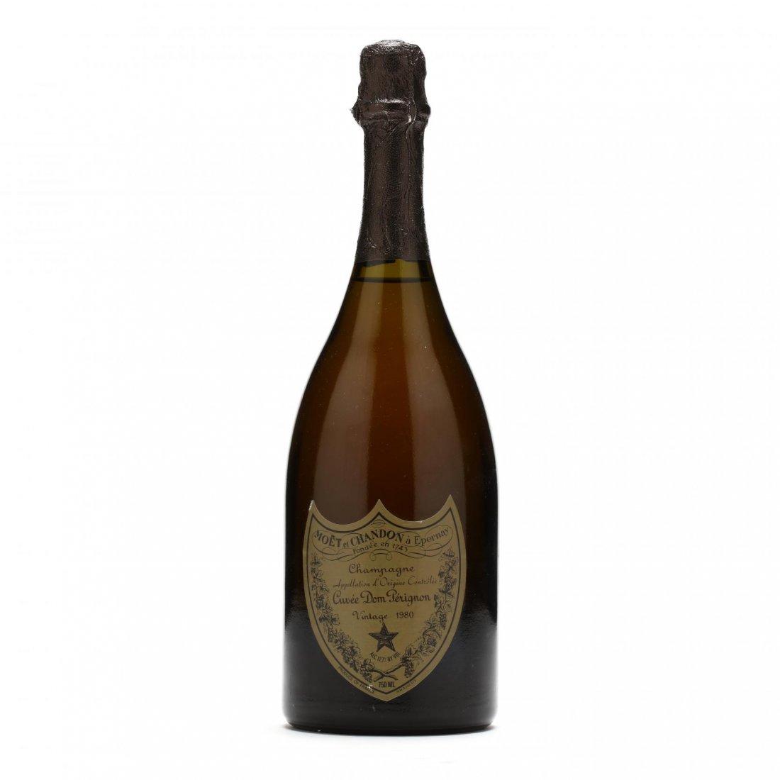 Moet & Chandon Champagne - Vintage 1980: Vintage 1980, Moet & Chandon Champagne, Dom Perignon, 1cm below bottom of foil (1 750 ml)